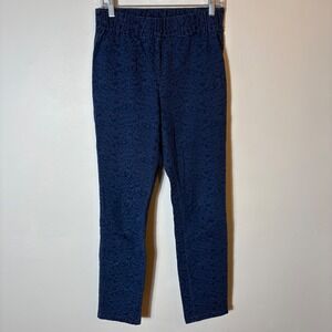 Soft Surroundings Pull On‎ Jeans Size TS (tall small) Blue Floral Print Casual
